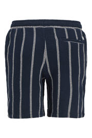 thumbnail: JACK & JONES JUNIOR relaxed gestreepte casual short donkerblauw gebreid
