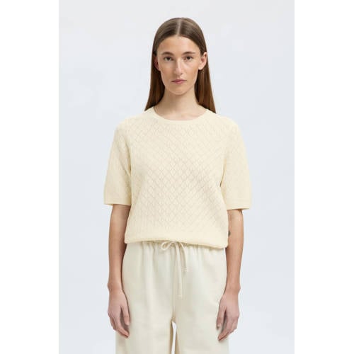 SELECTED FEMME top lichtgeel gebreid afbeelding