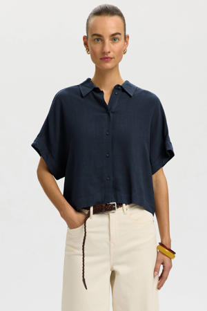 blouse donkerblauw