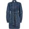 Gossia denim midi jurk dark blue denim