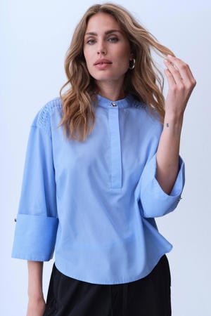 blouse blauw