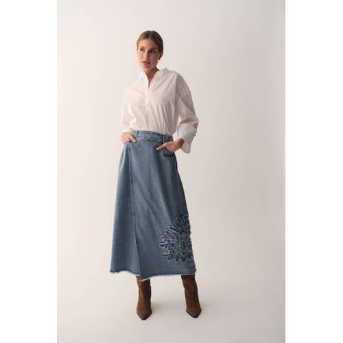 Gossia spijkerrok medium blue denim afbeelding