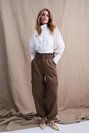 high waist broek donkergroen