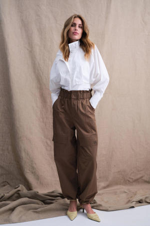 high waist broek donkergroen