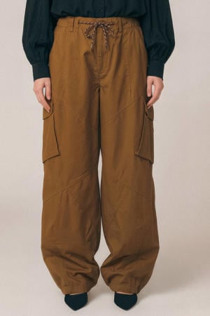 baggy regular waist casual broek bruin