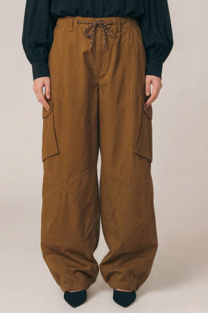 baggy regular waist casual broek bruin