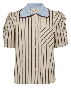 gestreepte blouse ecru
