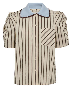 gestreepte blouse ecru