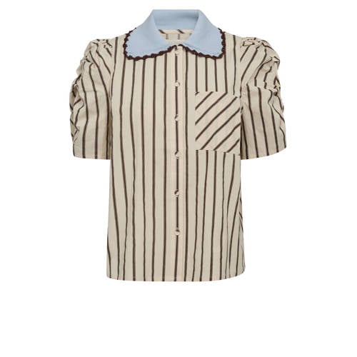 Gossia gestreepte blouse ecru afbeelding