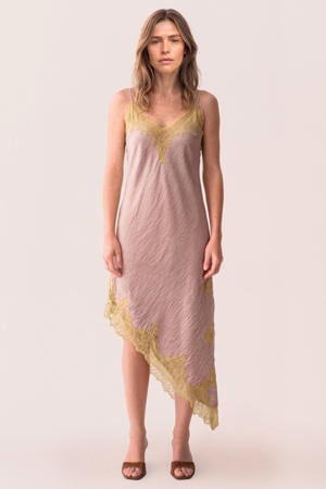midi jurk oudroze