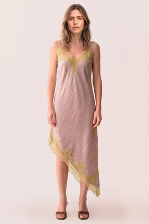 midi jurk oudroze