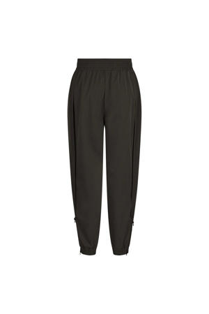 barrel high waist broek donkerbruin