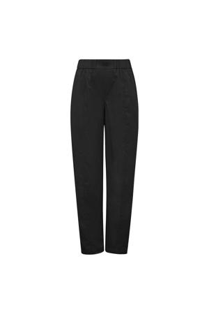 mom high waist casual broek zwart