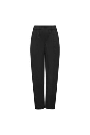 mom high waist casual broek zwart