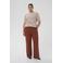 Kaffe Curve wide leg regular waist broek roodbruin