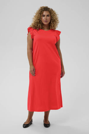 midi jurk rood