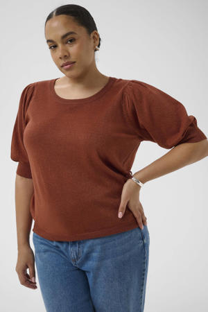 glitter top roodbruin