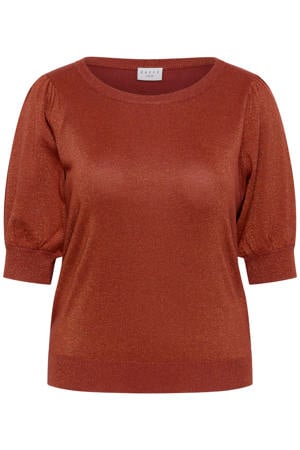 glitter top roodbruin