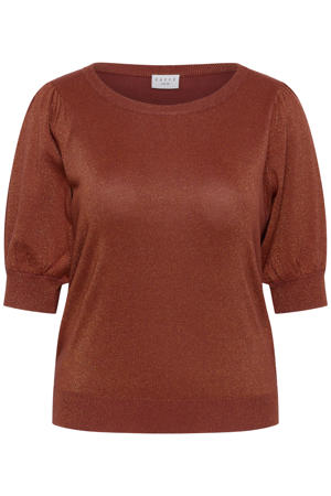 glitter top roodbruin