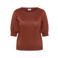 Kaffe Curve glitter top roodbruin
