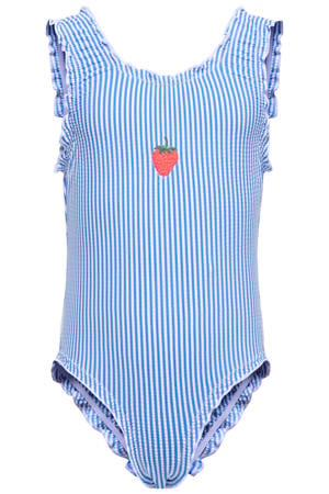 badpak gestreept blauw/wit