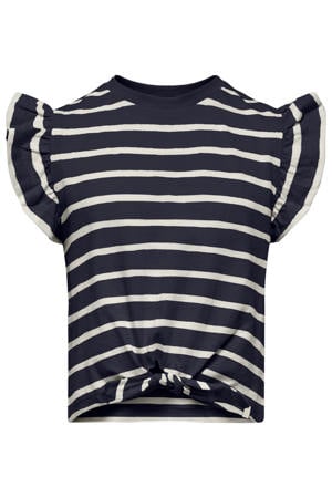 gestreepte T-shirt donkerblauw