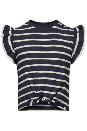 gestreepte T-shirt donkerblauw