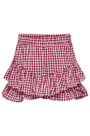 geruite skort rood