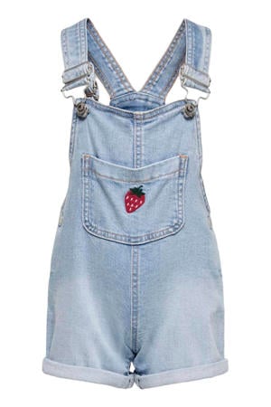straight tuinbroek light blue denim
