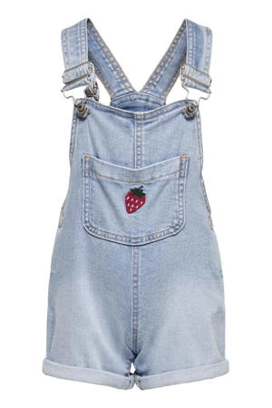 straight tuinbroek light blue denim