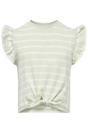 gestreepte T-shirt lichtgroen