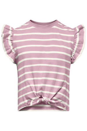 gestreepte T-shirt roze