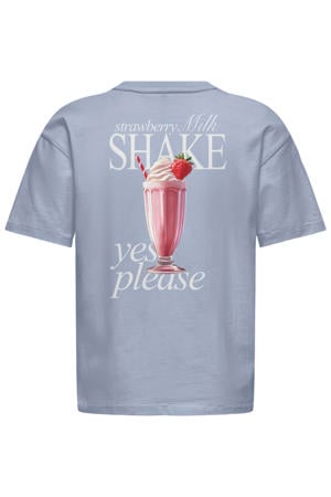 T-shirt met backprint blauw