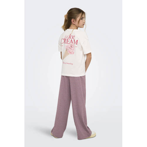 KIDS ONLY GIRL T-shirt met backprint wit afbeelding