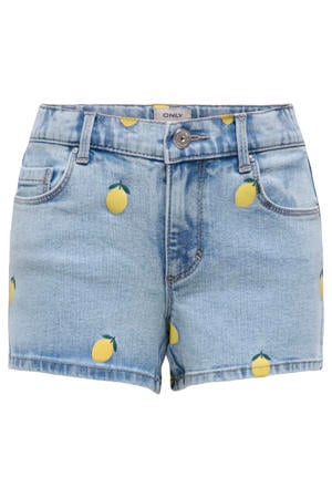 regular short light blue denim