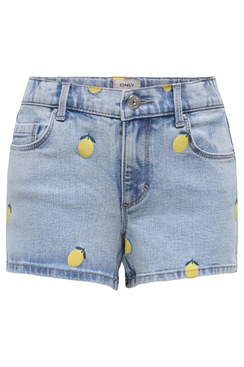Light blue denim meisjes KIDS ONLY GIRL regular short van stretchdenim met haaksluiting