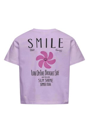 T-shirt met backprint lila