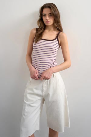 gestreepte singlet lila