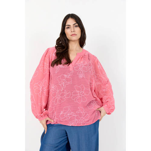 Wasabiconcept gebloemde top roze afbeelding