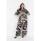 Wasabiconcept top met zebraprint ecru