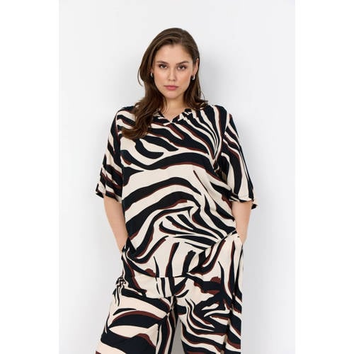 Wasabiconcept top met zebraprint ecru afbeelding