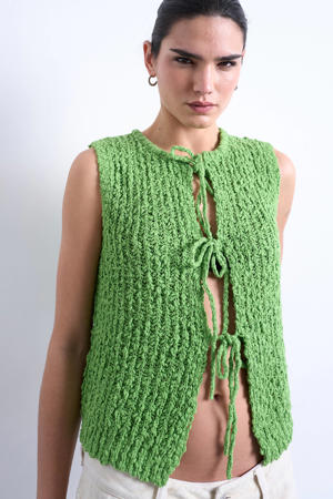 vest groen gebreid