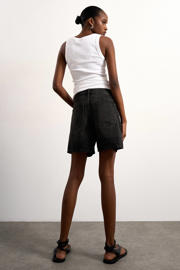 thumbnail: TOPSHOP denim high waist short black denim
