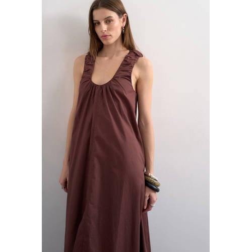 TOPSHOP maxi jurk bruin afbeelding