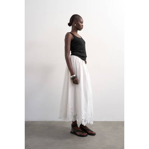TOPSHOP maxi rok wit afbeelding
