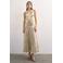 TOPSHOP gestreepte gebloemde maxi jurk ecru