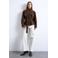 TOPSHOP suede jack donkerbruin
