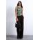 TOPSHOP gestreepte asymmetrische top groen