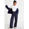 Cache Cache wide leg high waist broek met krijtstreep donkerblauw
