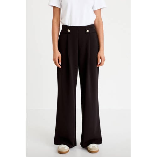 Cache Cache wide leg high waist broek zwart afbeelding